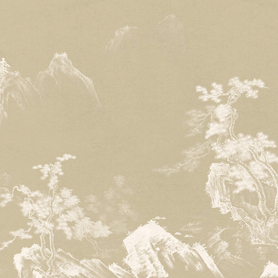 中式山水壁画壁纸背景