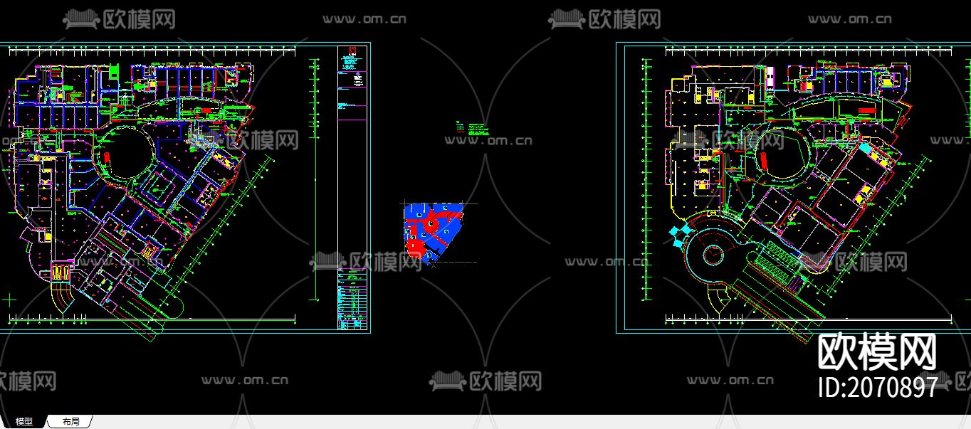 商业建筑cad施工图下载