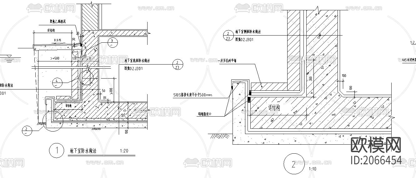 别墅节点大样CAD施工图下载（渲染图4）