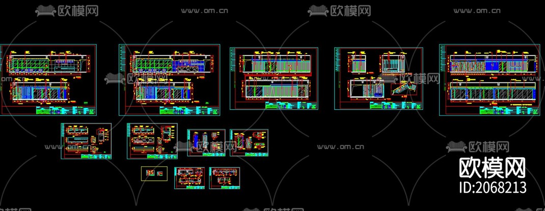 办公室cad施工图-免费3dmax模型库-欧模网
