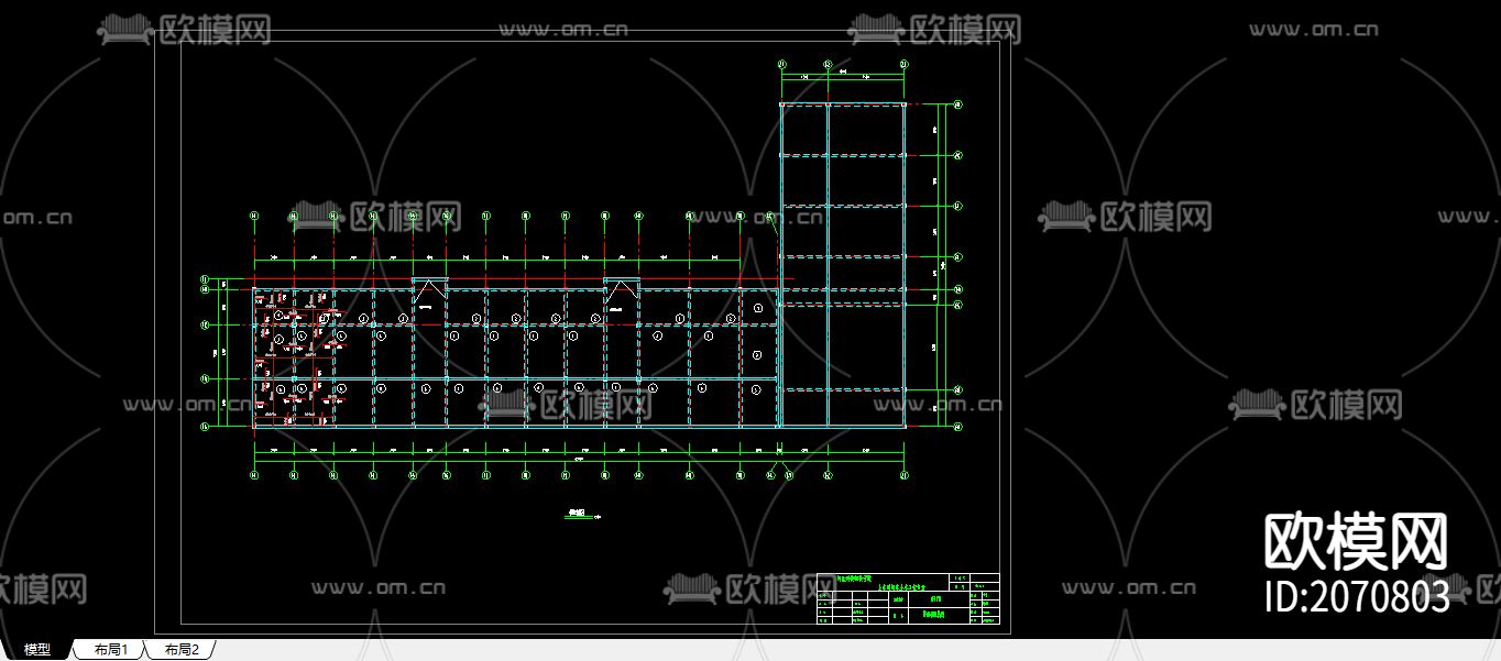 宾馆cad施工图下载（渲染图2）