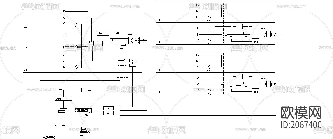 弱电cad系统图下载（渲染图1）