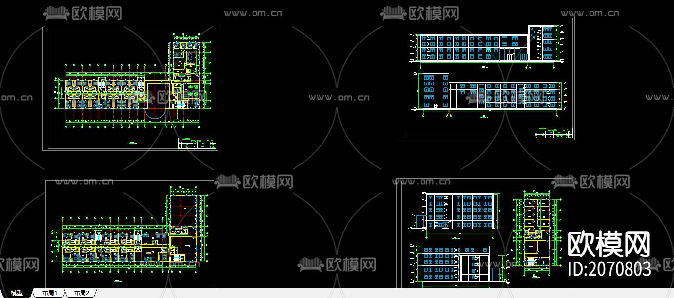 宾馆cad施工图下载（渲染图4）