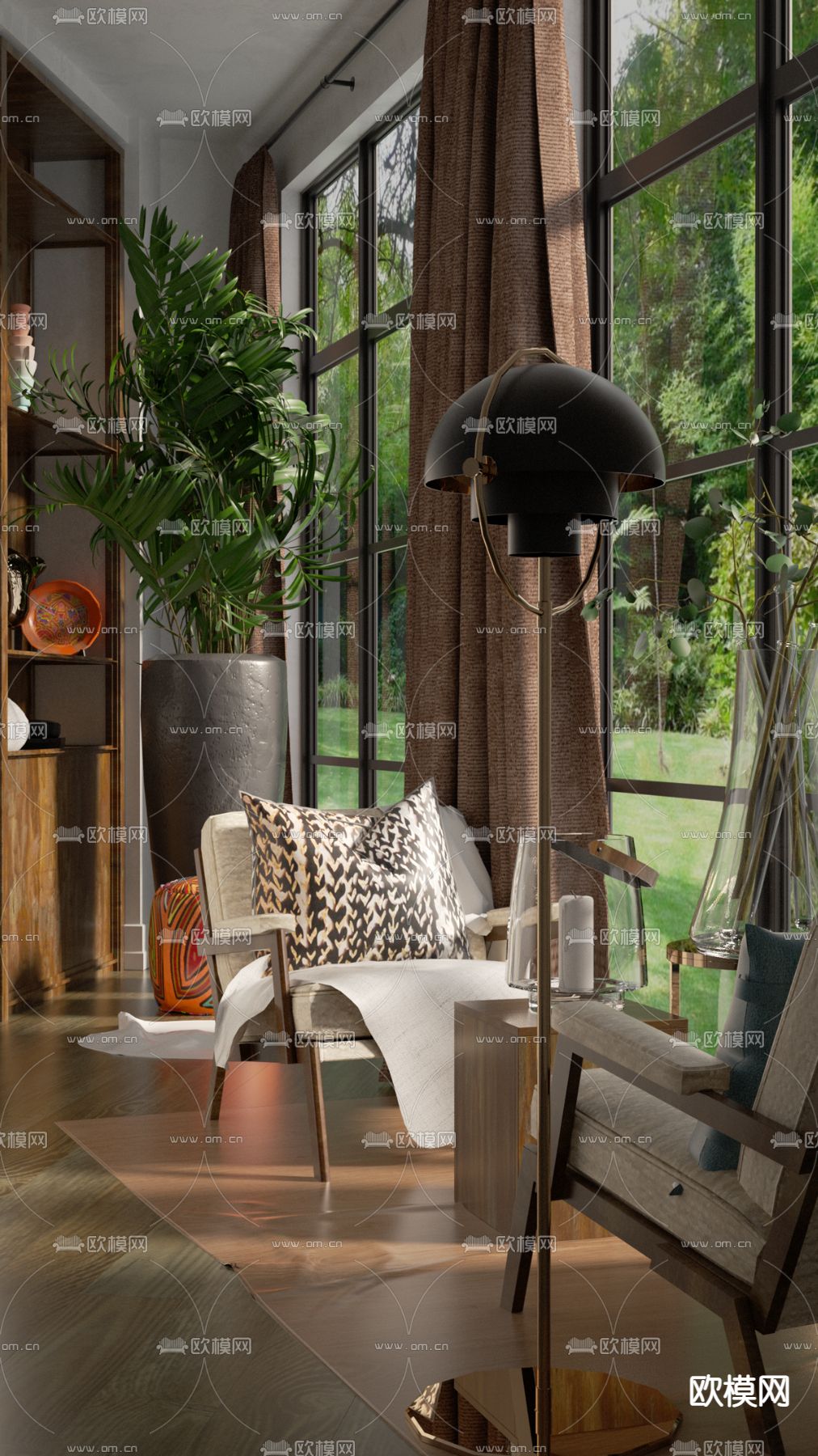 新古典休闲椅免费3d模型下载