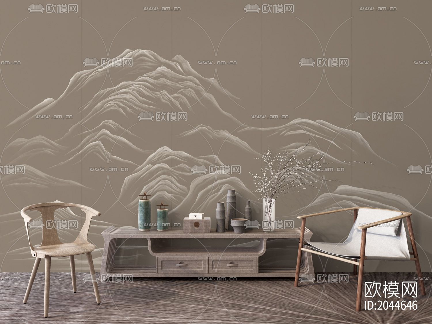 山水壁画壁纸