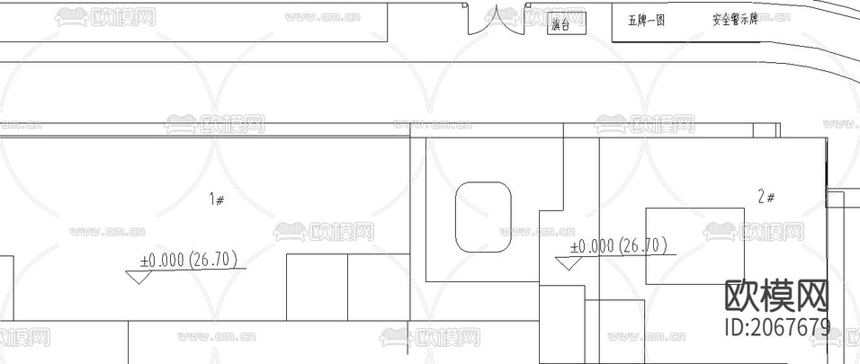 建筑cad平面圖下載(渲染圖3)