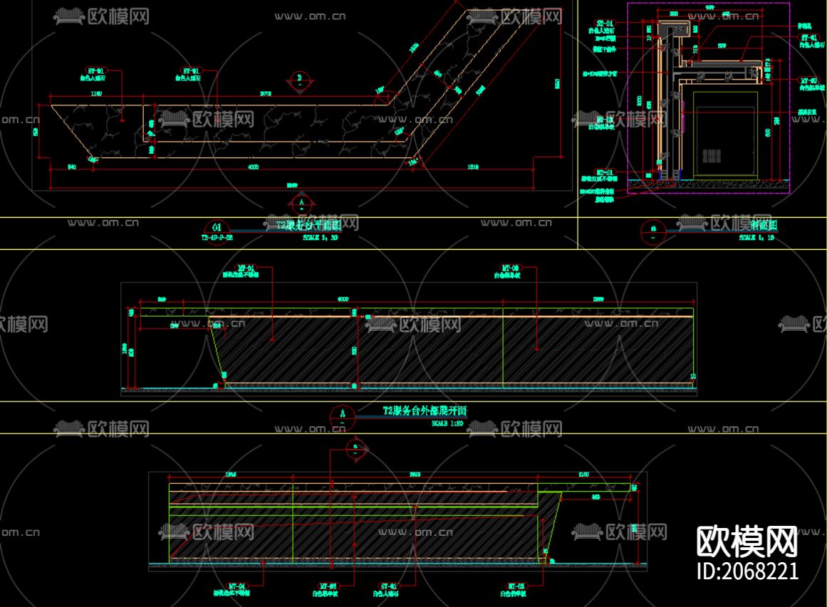 前台cad大样图下载（渲染图1）