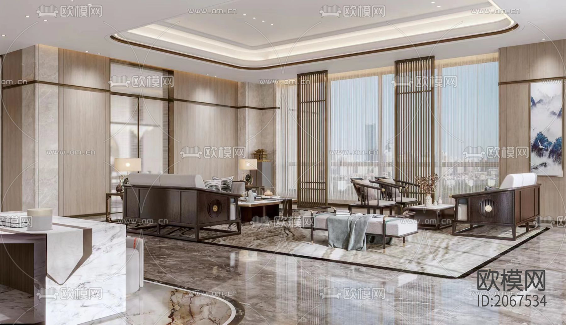 住宅cad平面图下载（渲染图3）