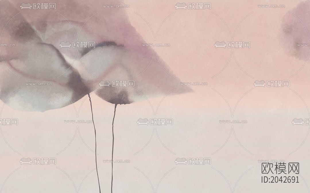 壁画壁纸背景墙下载（渲染图5）