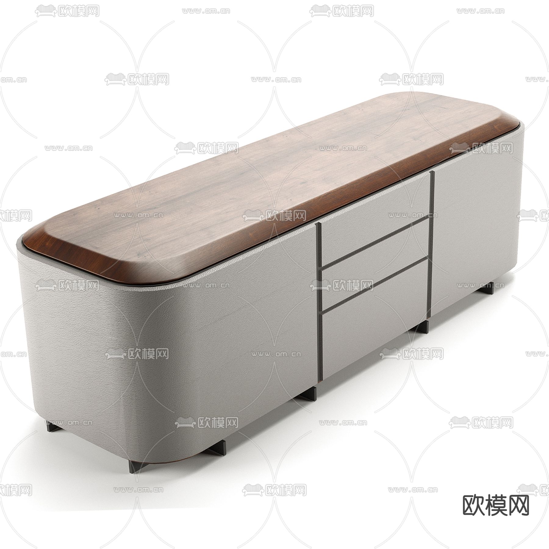 现代电视柜免费3d模型下载（渲染图2）