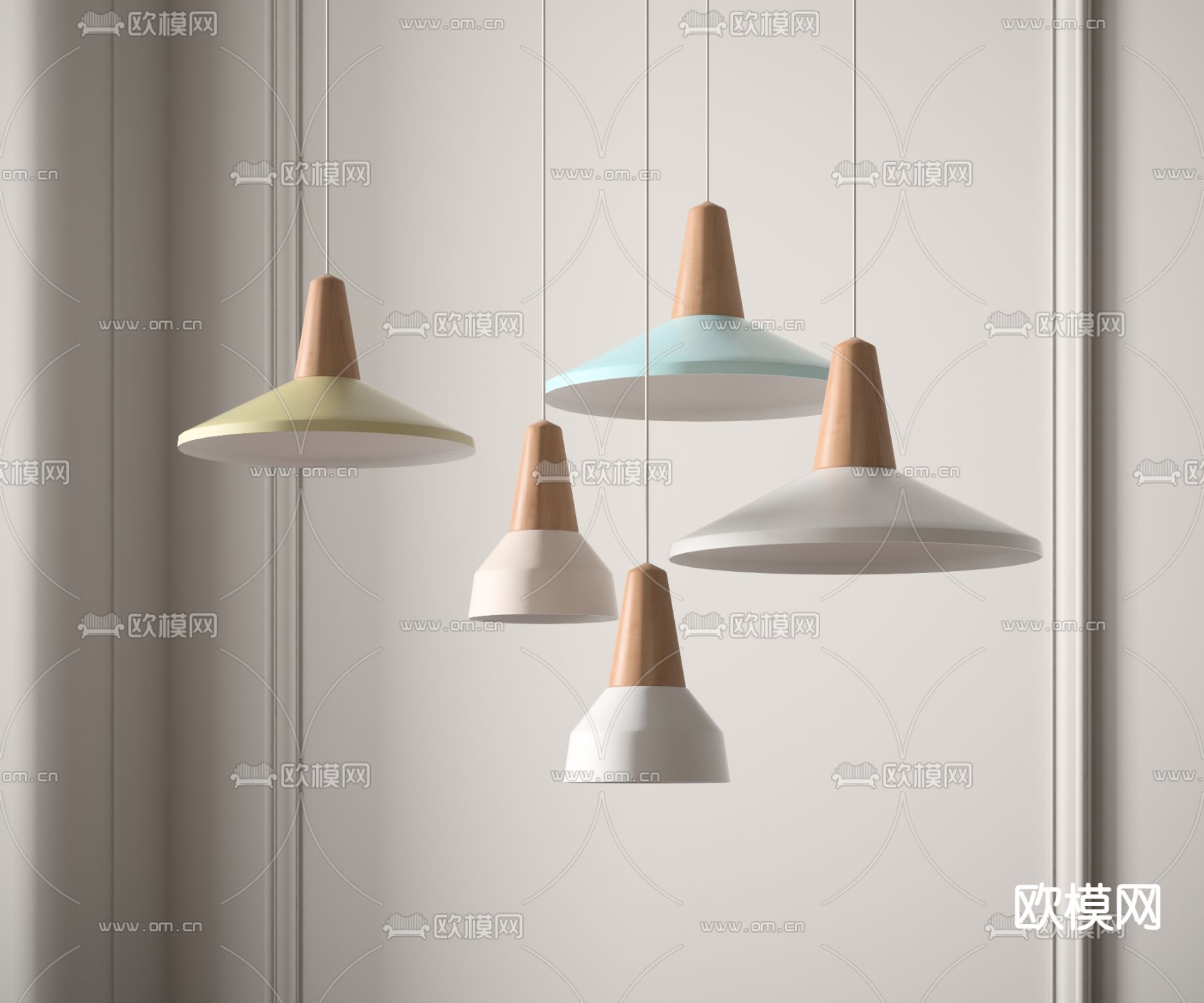 北欧创意小吊灯3d模型下载