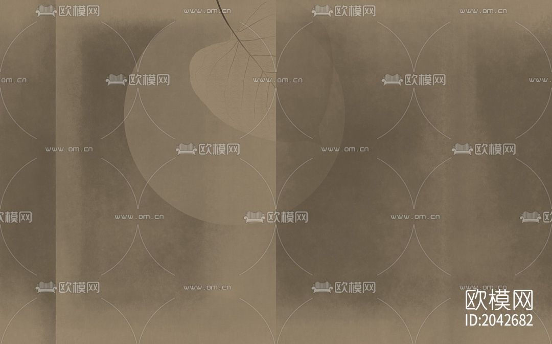 素雅复古壁画壁纸下载（渲染图7）