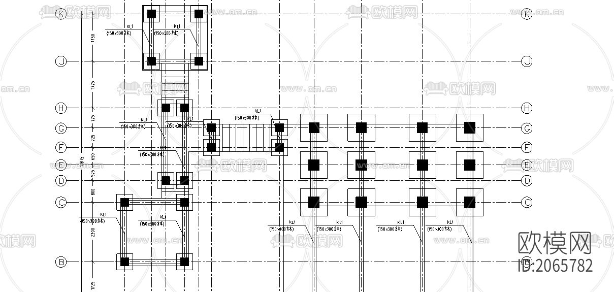城市山林景观cad图纸下载（渲染图1）