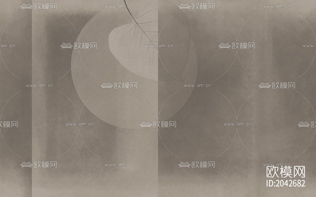 素雅复古壁画壁纸下载（渲染图1）