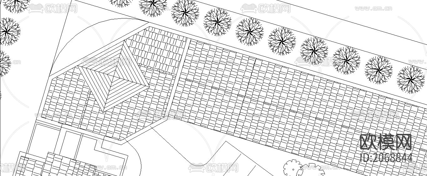 建筑规划平面图cad图库下载（渲染图3）