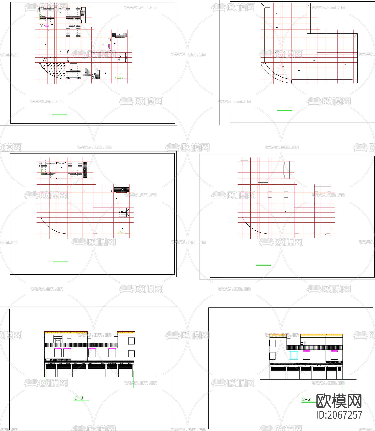 藏式建筑cad施工图下载