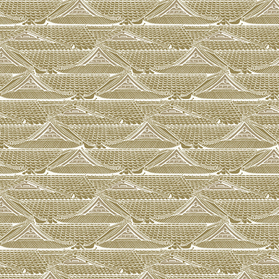  中式阁楼屋顶壁画壁纸 