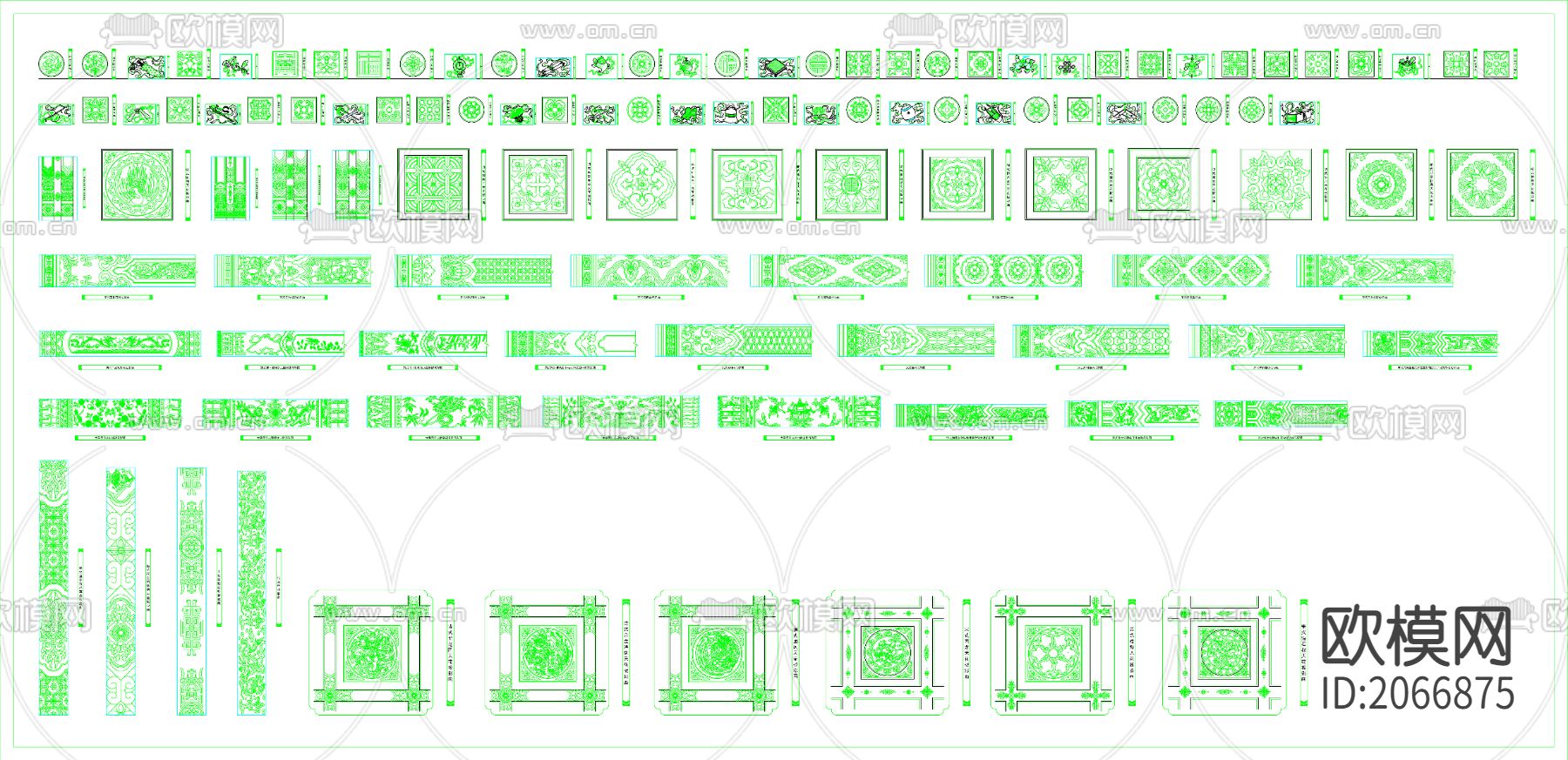 木制雕花cad图库下载