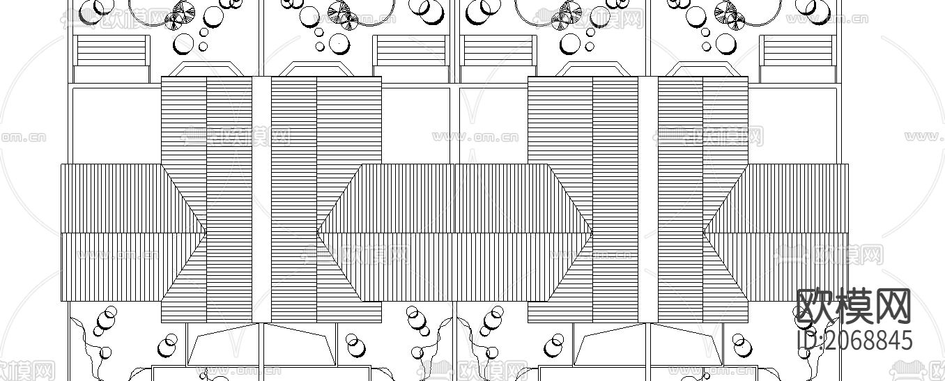 别墅cad平面布置图下载（渲染图4）