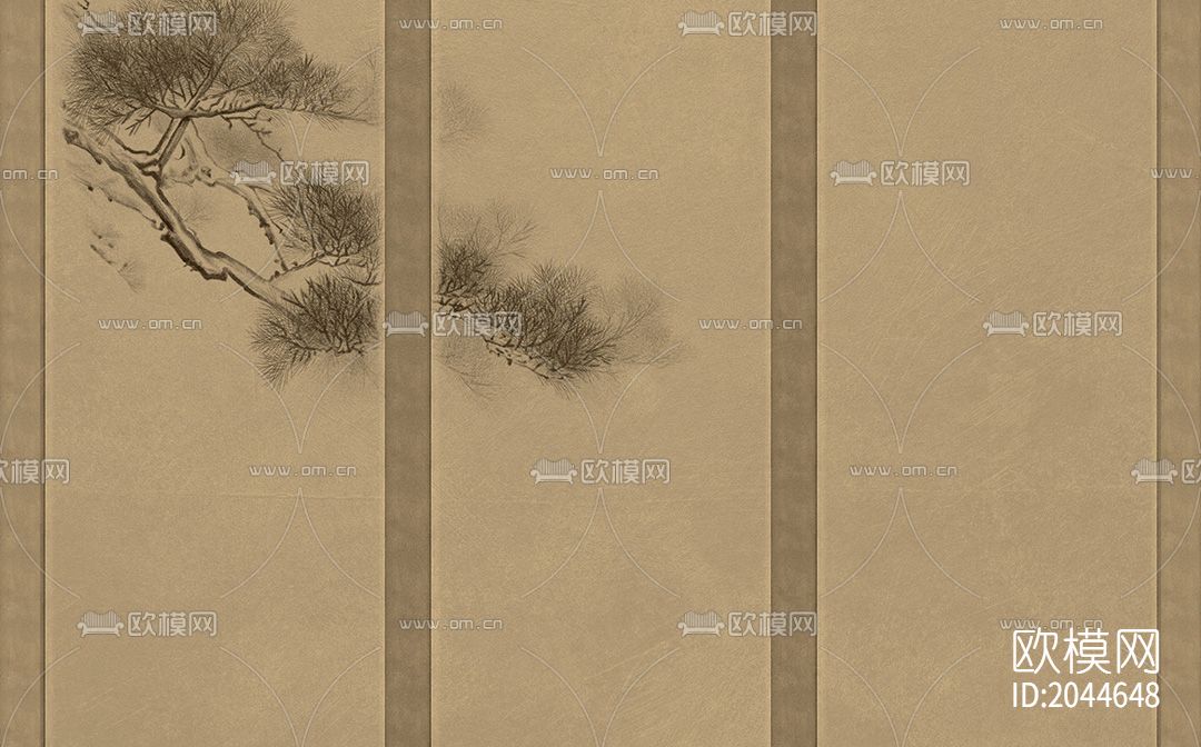 松树壁画壁纸