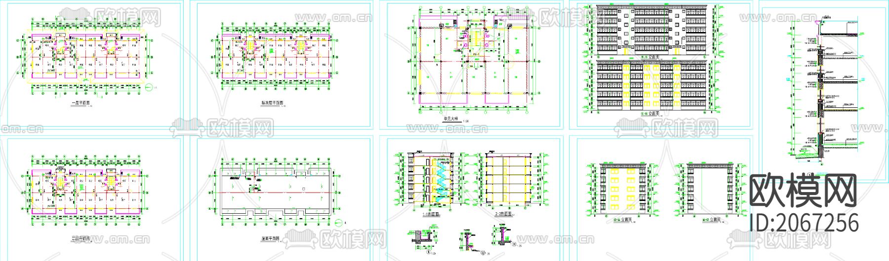 藏式风格住宅楼cad施工图下载