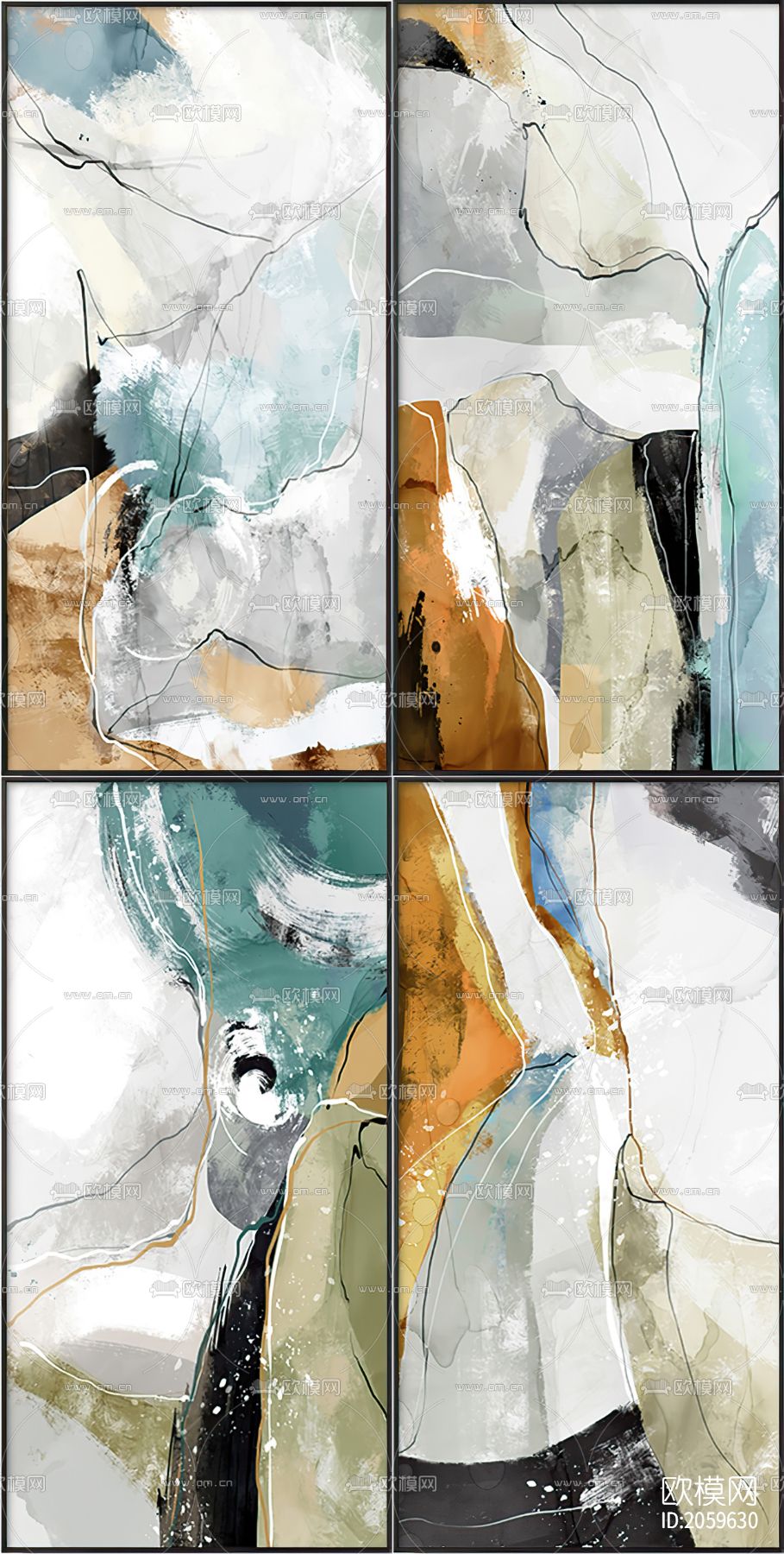 抽象装饰挂画下载