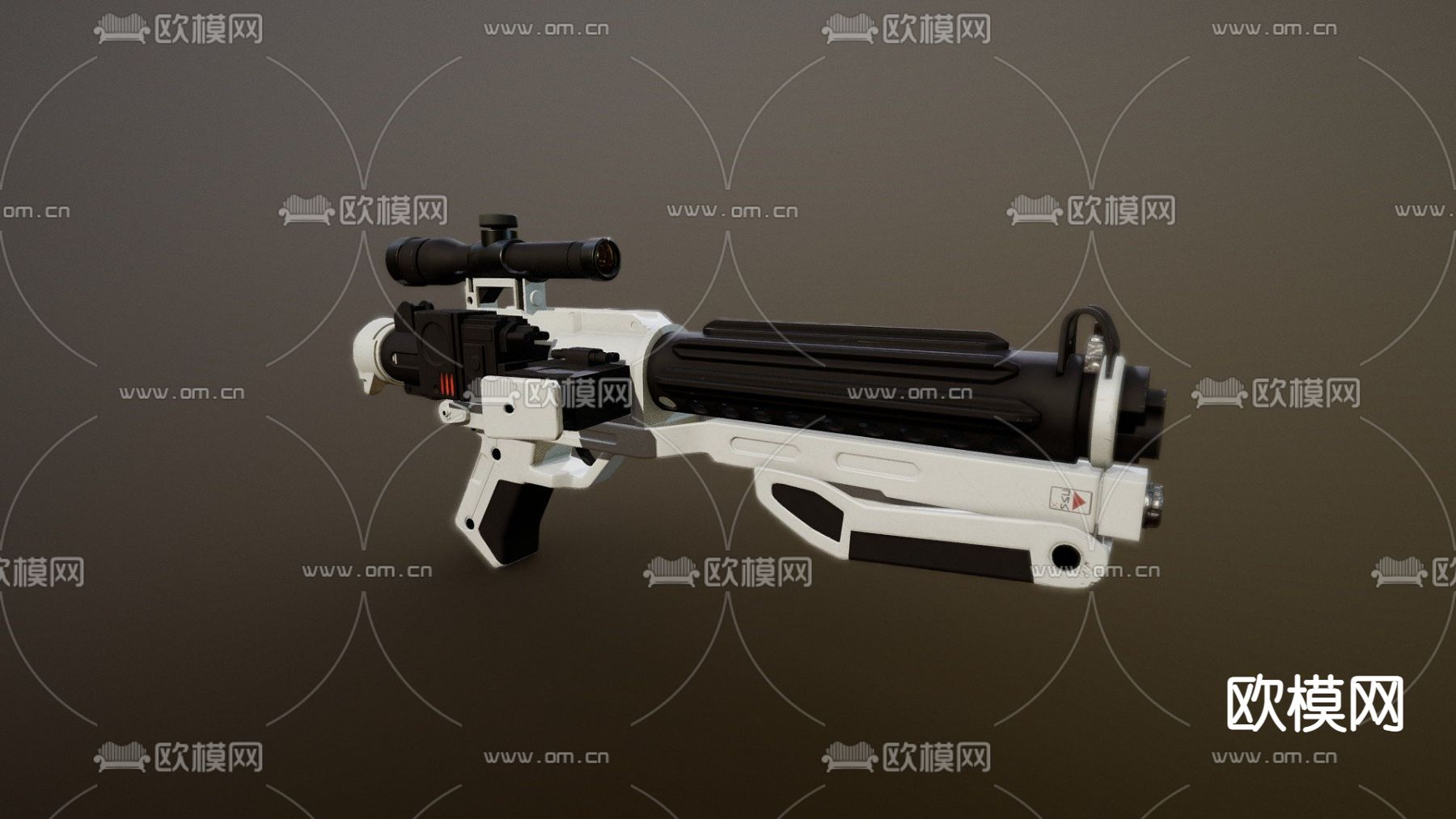 现代枪免费3d模型下载