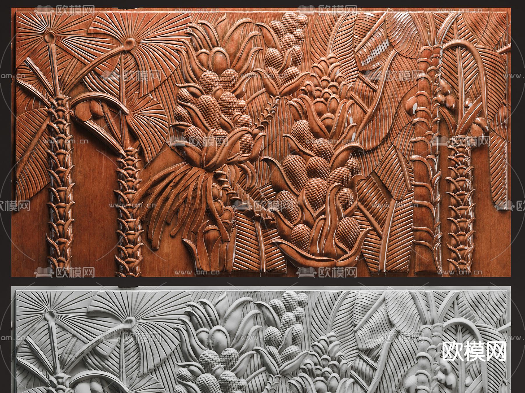 东南亚雕花木雕3d模型下载