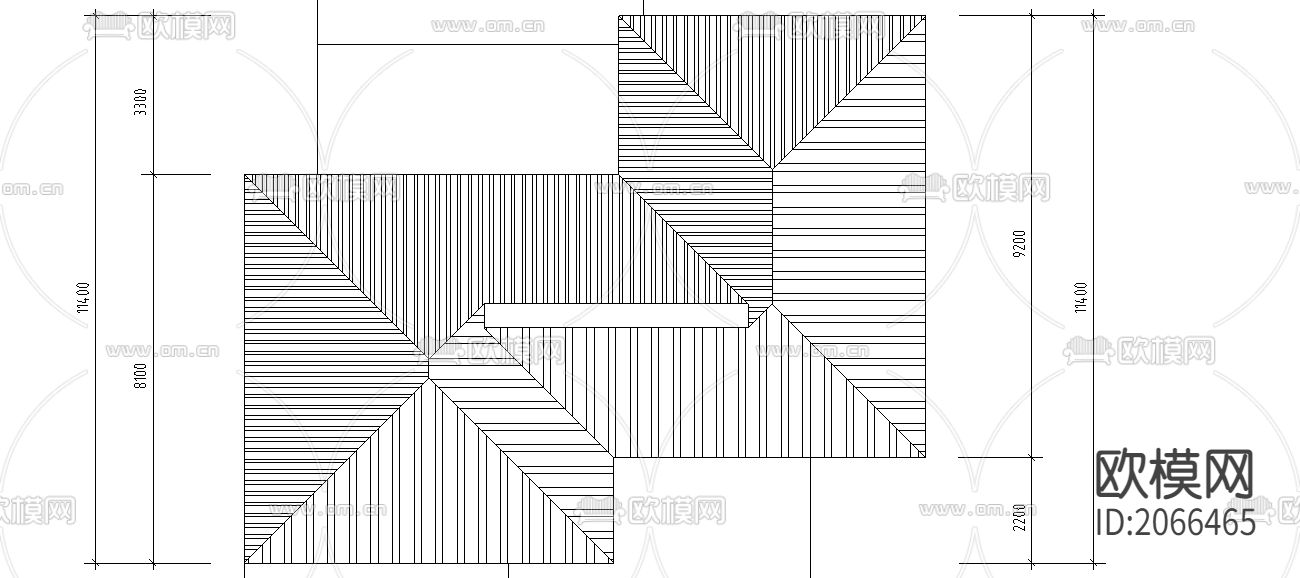 别墅大平立剖CAD施工图下载（渲染图5）