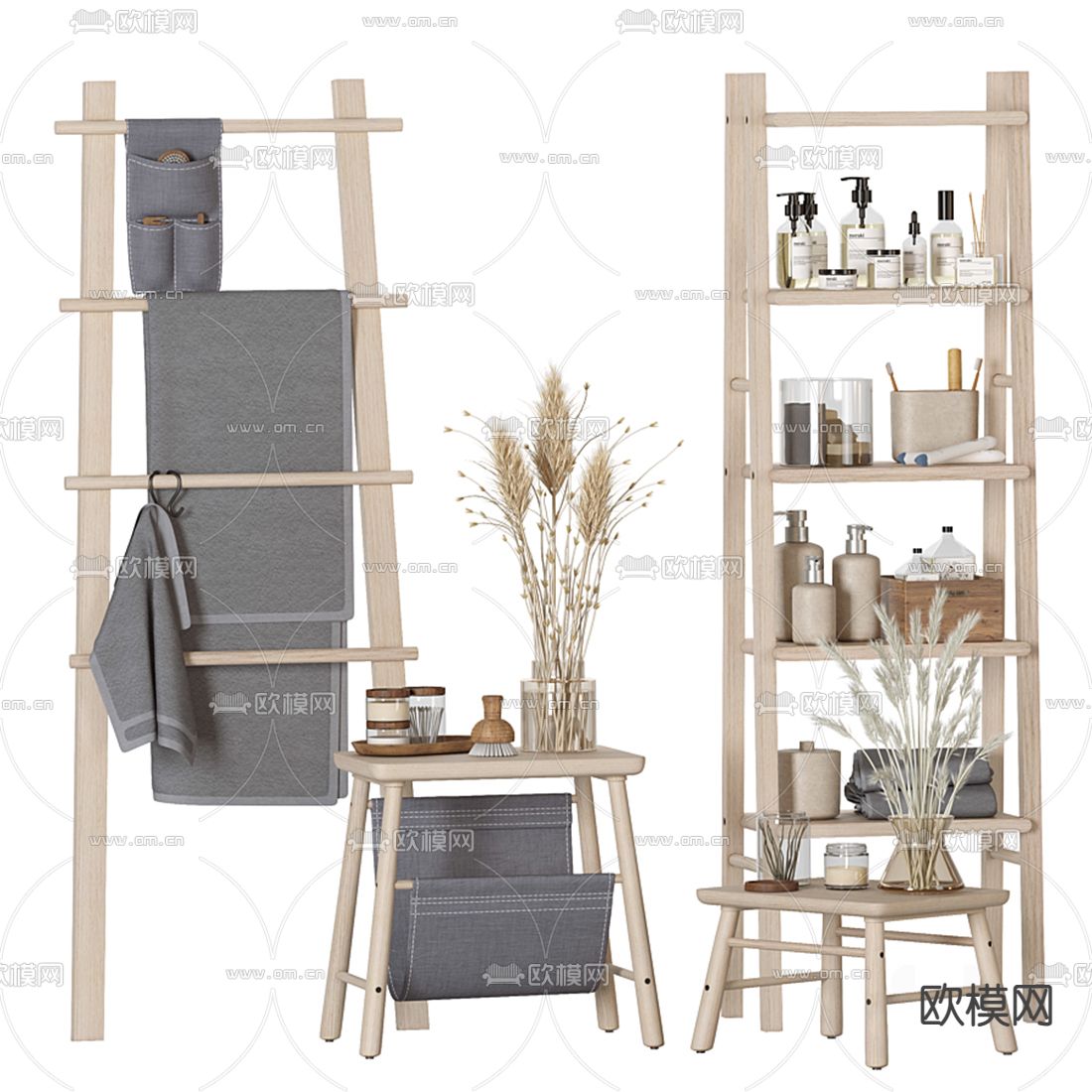 北欧洗涤用品3d模型下载（渲染图1）