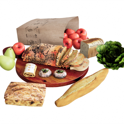  现代面包食物su模型 