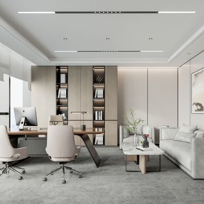  现代总经理办公室su模型 