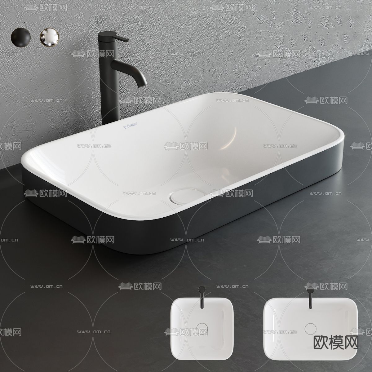 现代洗手台台盆3d模型