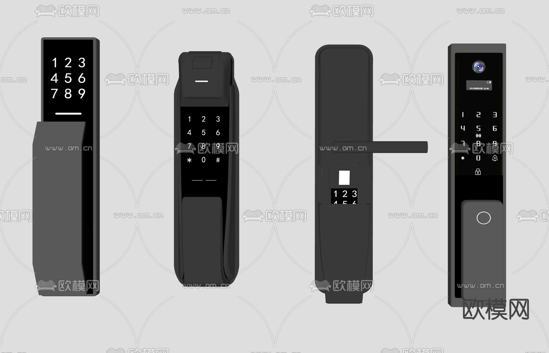 现代智能门锁su模型