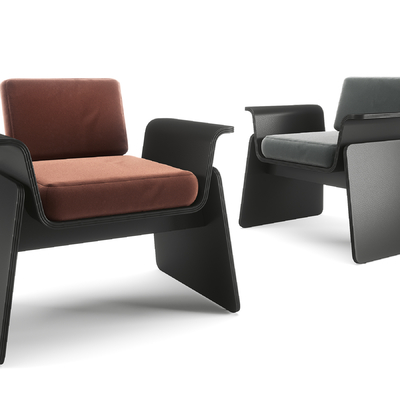 现代布艺休闲椅su模型