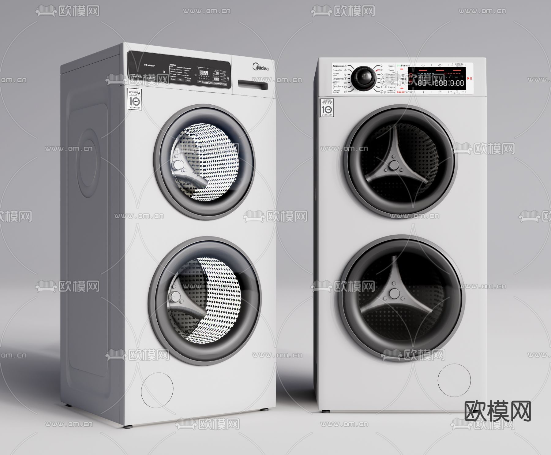 现代洗衣机3d模型下载