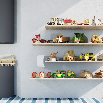  现代积木儿童玩具su模型 