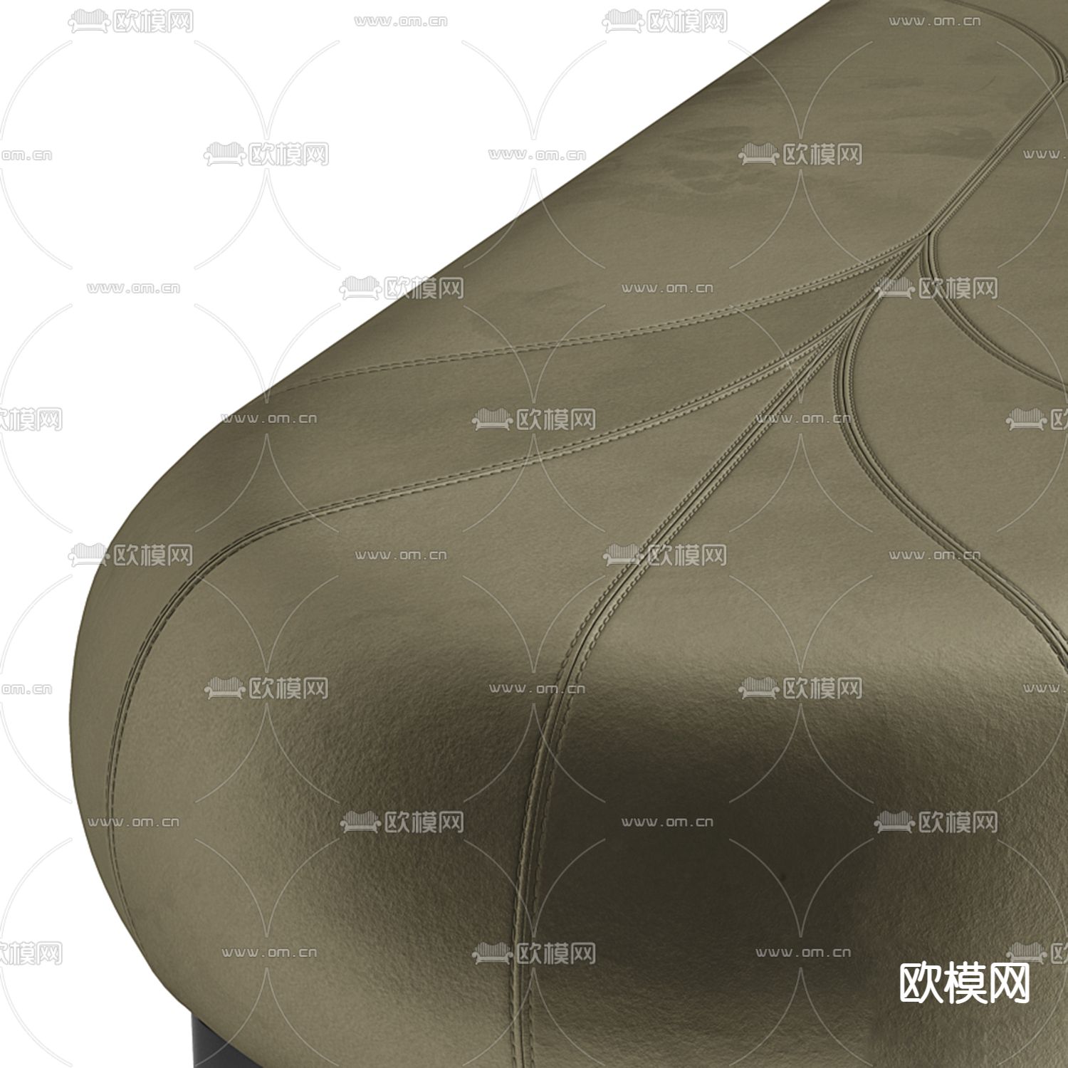 现代布艺床尾凳3d模型下载（渲染图3）