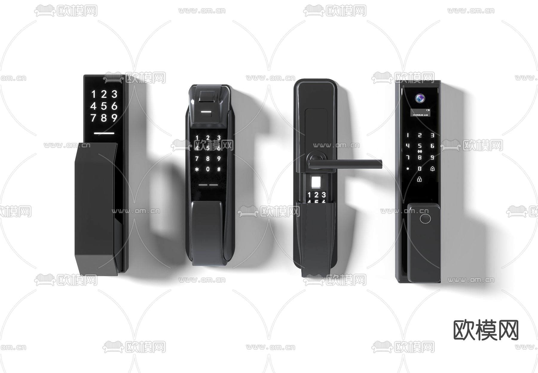 现代智能门锁su模型