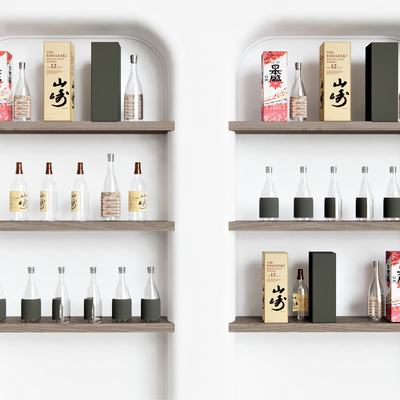  现代酒瓶白酒su模型 