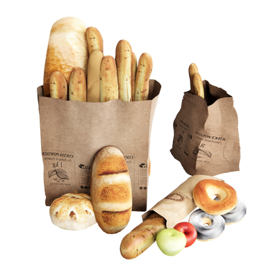  现代面包食物su模型 