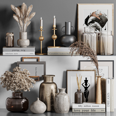 现代饰品摆件su模型