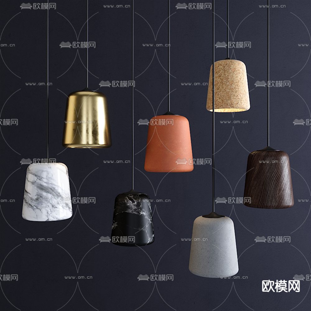 北欧创意吊灯su模型下载（渲染图1）