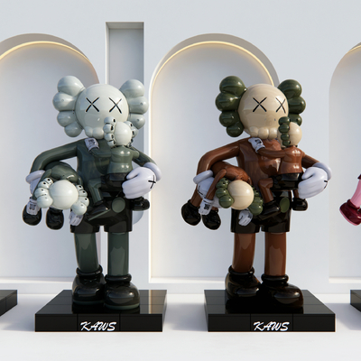  现代Kwas公仔摆件su模型 