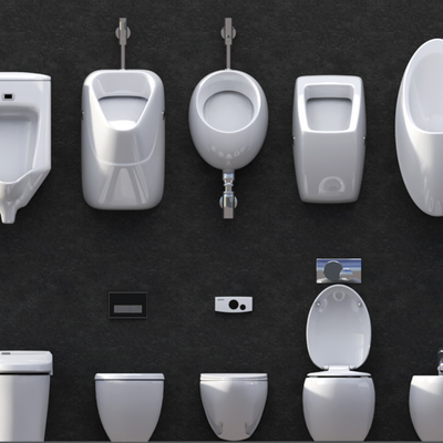  现代便池坐便器su模型 