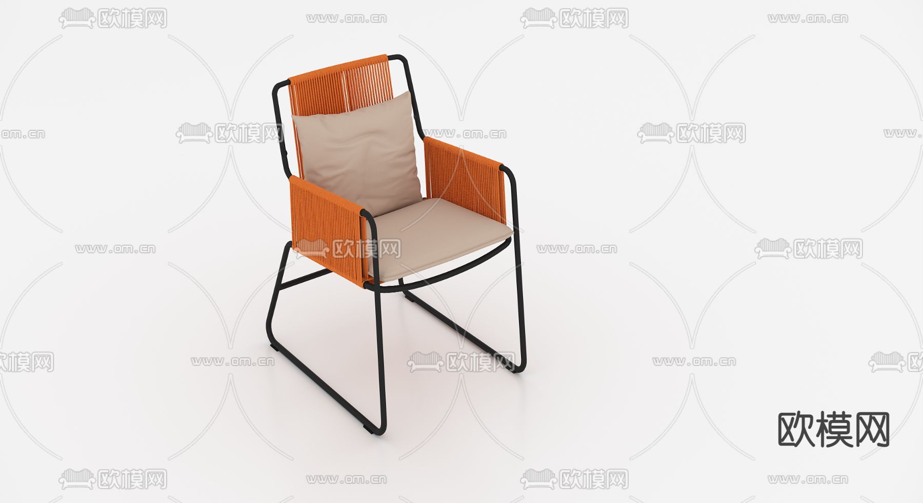 现代休闲桌椅免费3d模型下载（渲染图2）