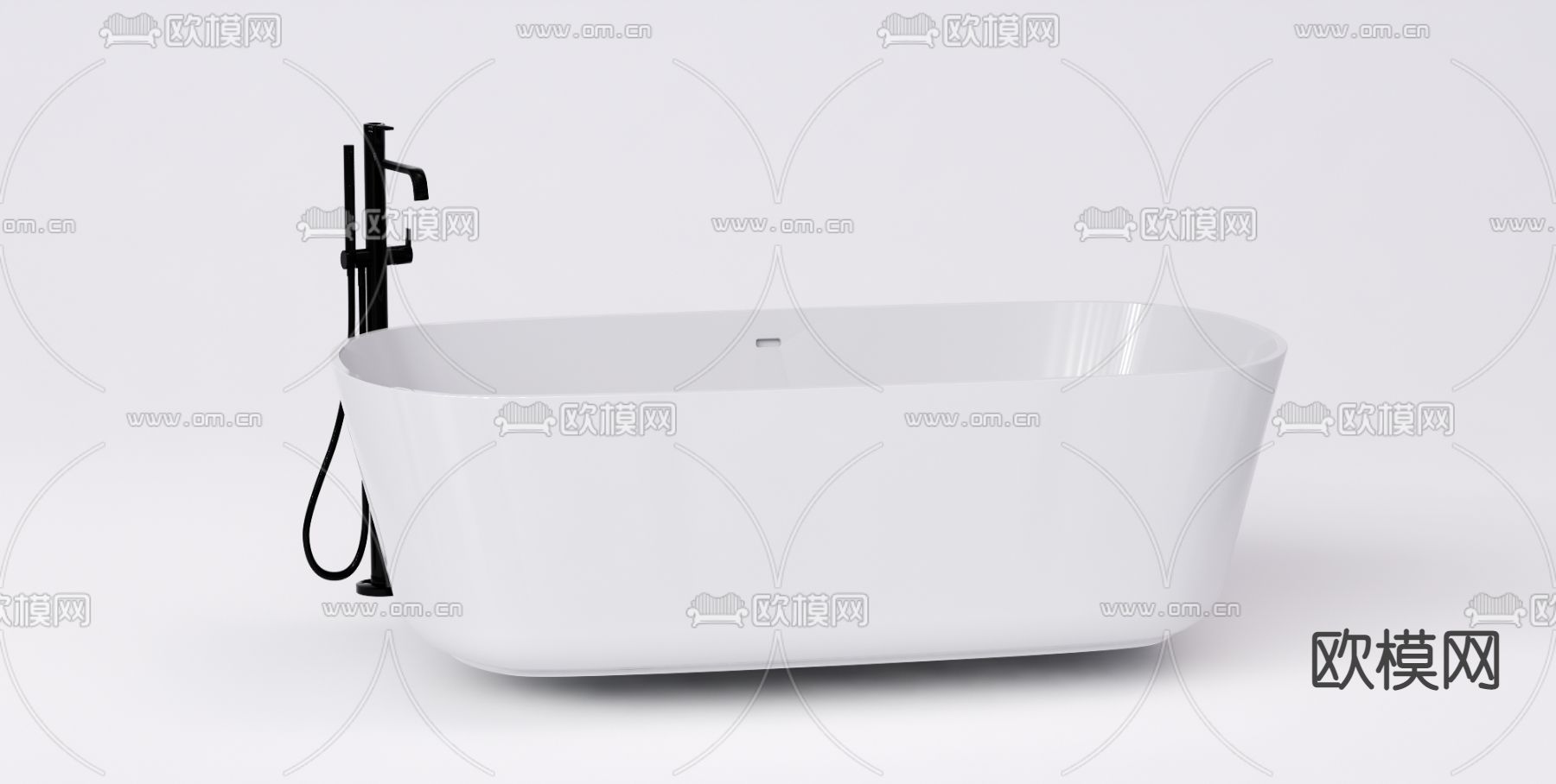 现代浴缸su模型下载（渲染图1）