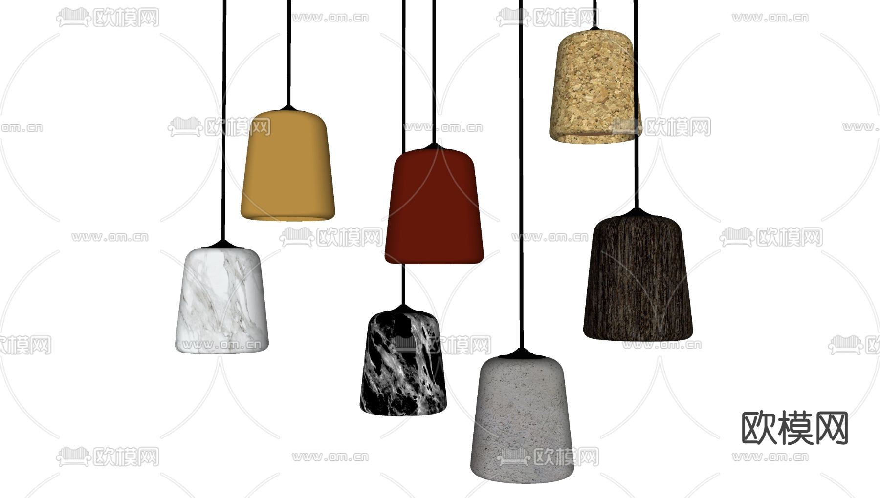 北欧创意吊灯su模型下载（渲染图2）