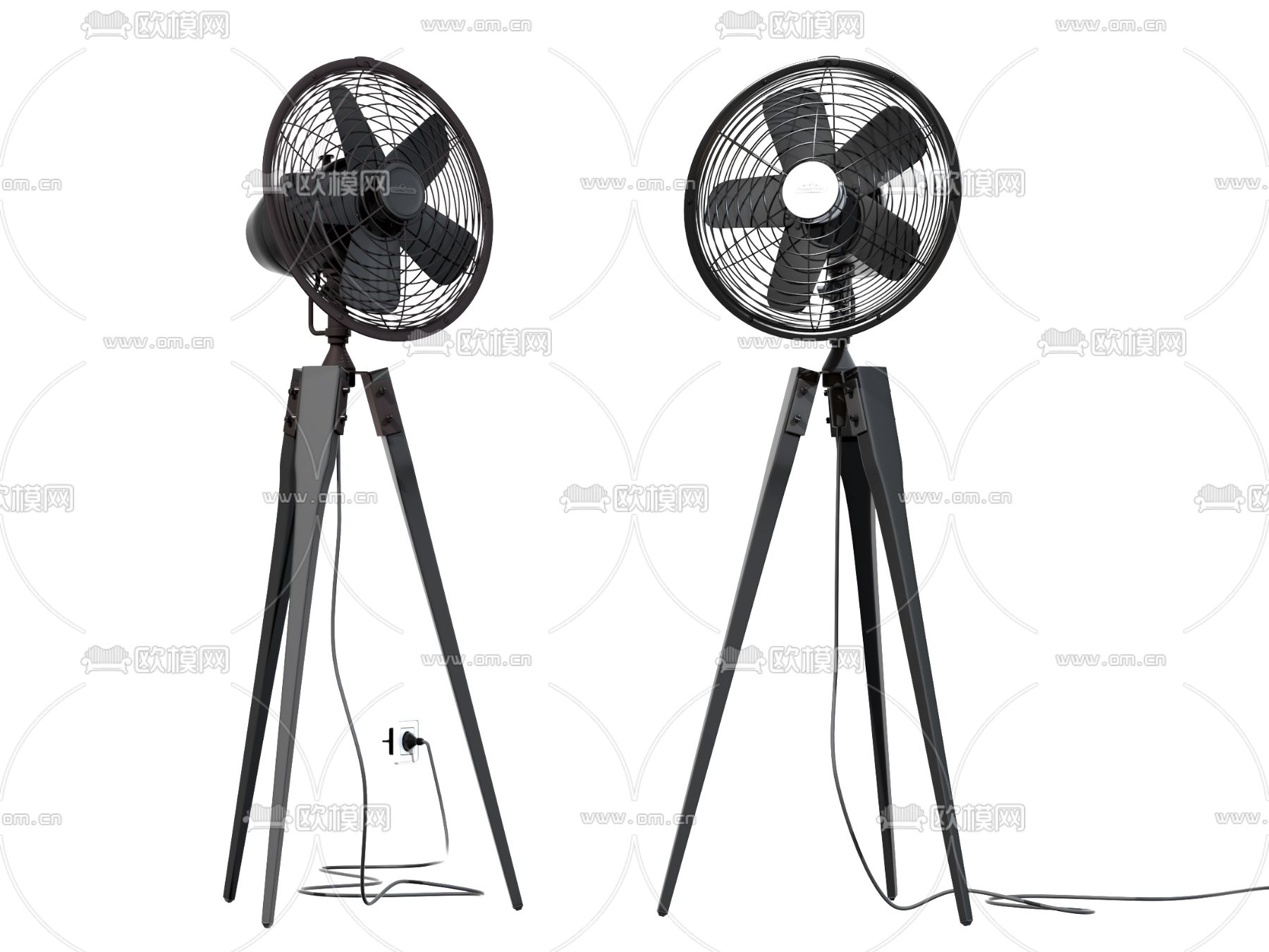 现代落地电风扇3d模型下载