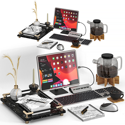  现代电脑办公su模型 